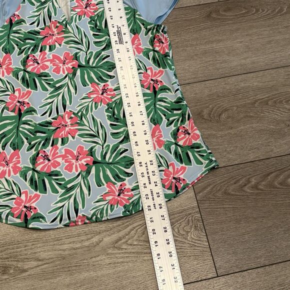 JOFIT Polo Women's Large Golf Shirt Floral Tropical Colorful Summer Pickleball - Picture 4 of 7